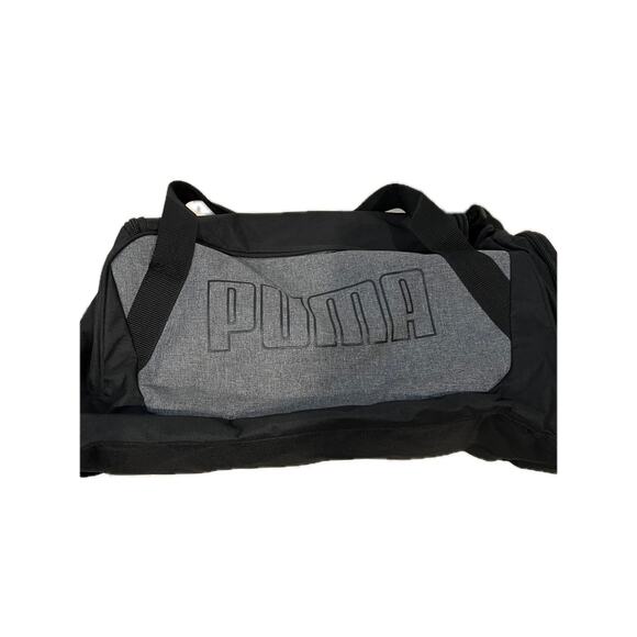 Puma Training Black Gray Duffel Bag 20"x12"x10" - Picture 1 of 6